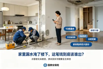 家里漏水淹了楼下，这笔钱到底该谁出？